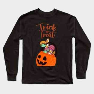 Trick or treat t shirt Long Sleeve T-Shirt